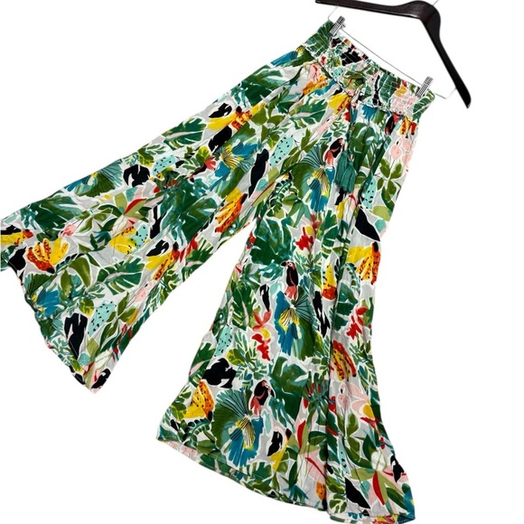 True Destination M EUC shell drawstring floral kulak pants ultra wide - Picture 2 of 13